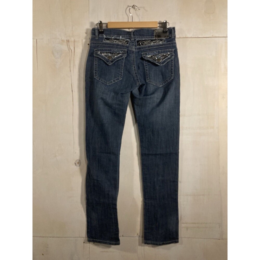 Y2k Red Rivet Bootcut Jeans Women’s Sz 9 Medium W… - image 6